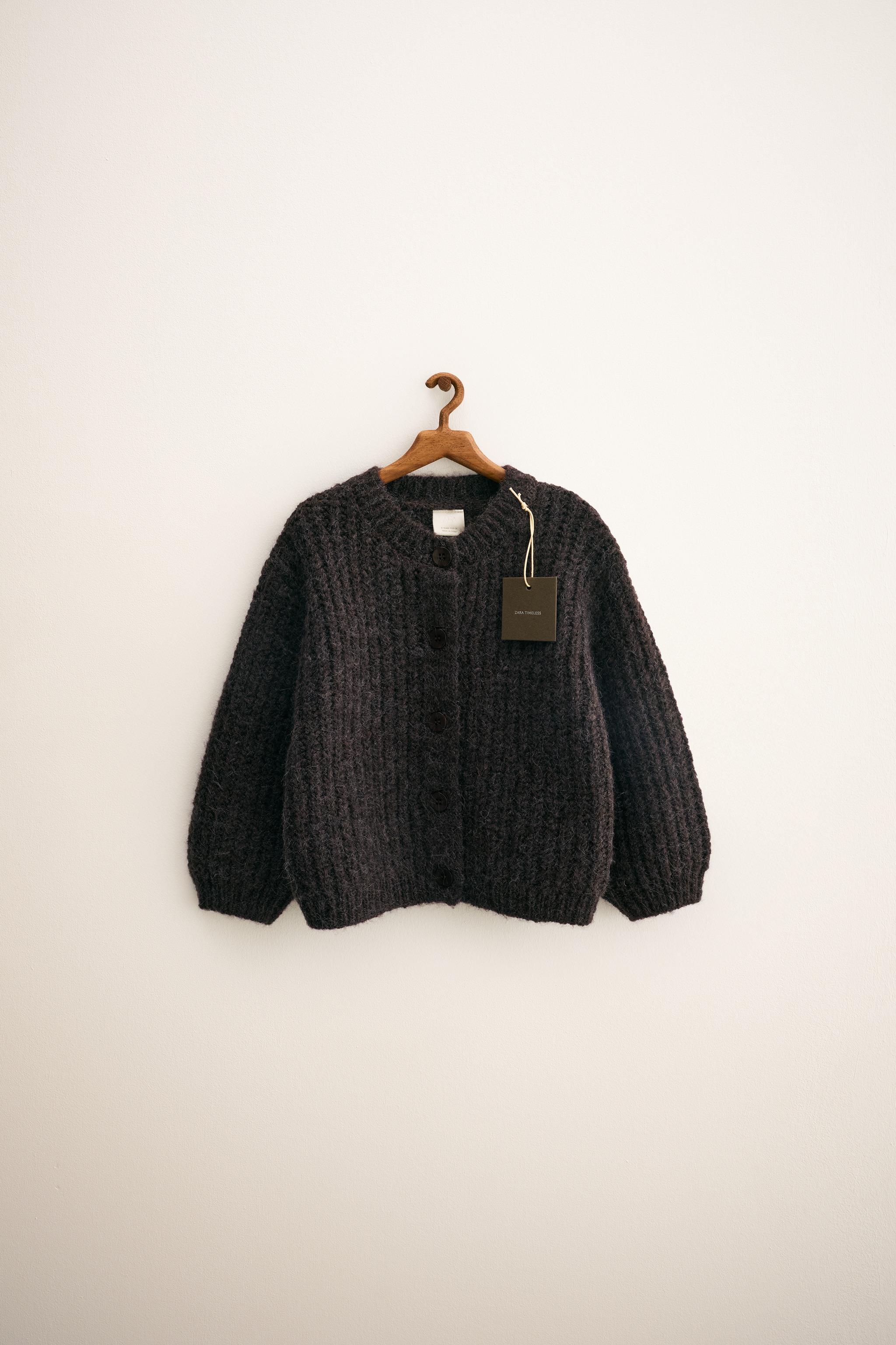 ZARA TIMELESS - WOOL BLEND CHUNKY KNIT CARDIGAN